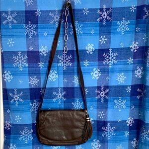 Tignanello- Elegant Brown Leather Shoulder Bag